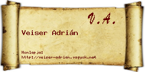 Veiser Adrián névjegykártya